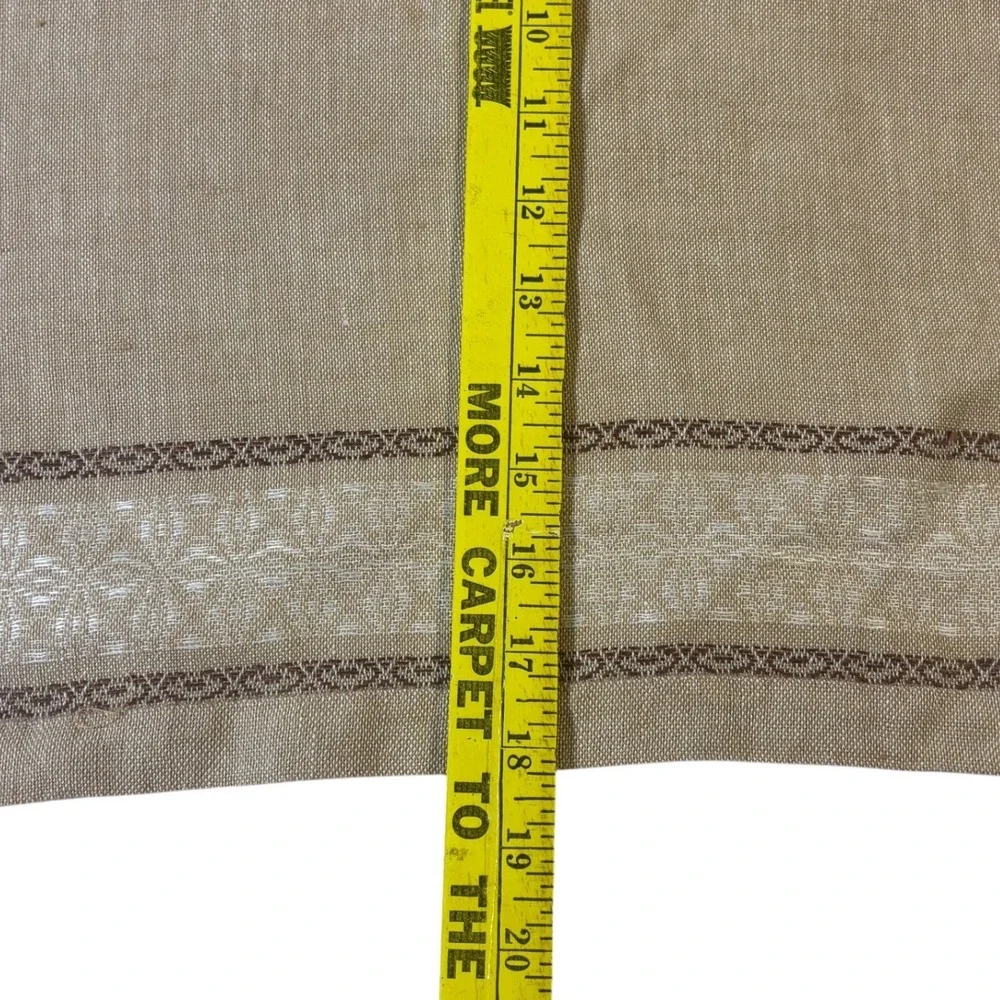 Vintage Helen‎ Lighthall Hand Woven Linen Napkins Set of 6 Beige Brown 18x13